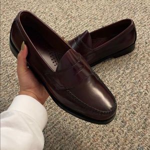 men’s brand new brown leather dress loafers
